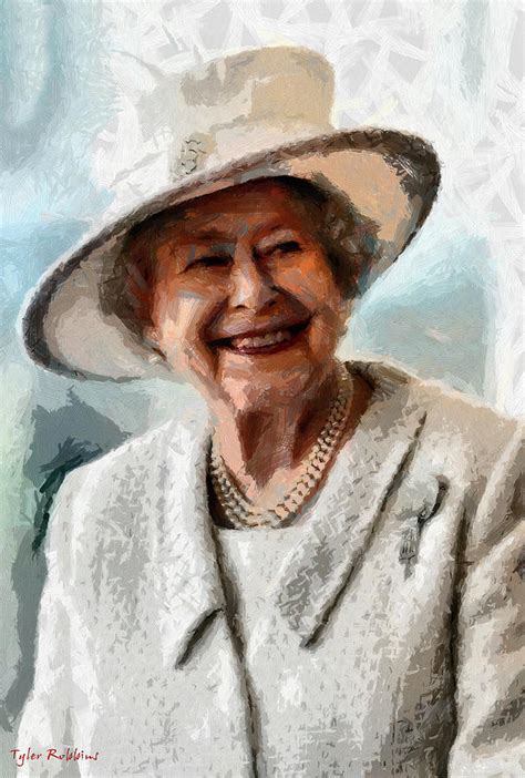 Photos, family details, video, latest news 2021. Elizabeth II The Queen Of England Painting by Tyler Robbins