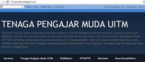 Skim tenaga pengajar muda 2017. BPR Blog: Blog Tenaga Pengajar Muda UiTM