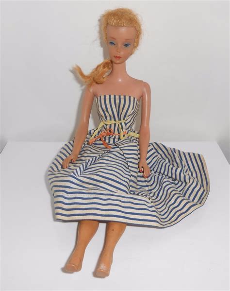 1958 Barbie 4 Ponytail Blonde Blue Eyes Japan Mattel Dolls With