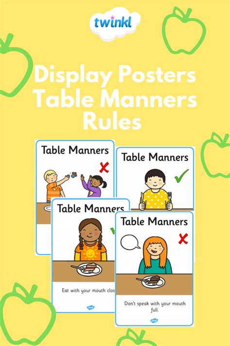 Table Manners Rules Display Posters 🍽🥪🍓🪑learnsomethingnew Twinklcymru