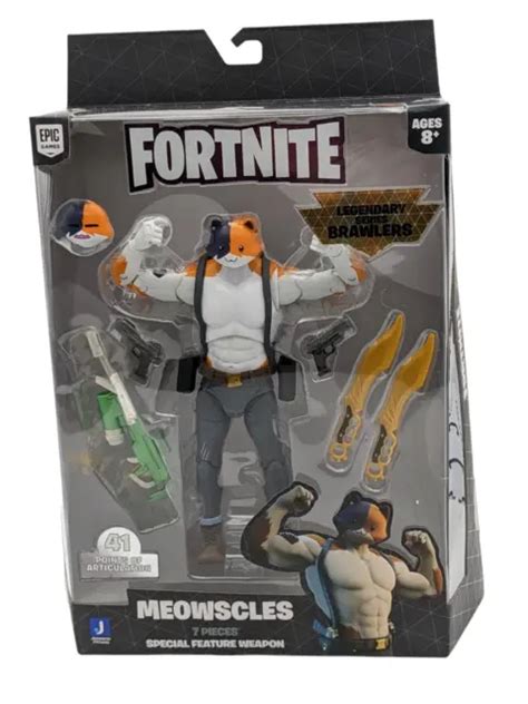 Fortnite Legendary Series Brawlers Meowscles Video Game Action Figure Jazwares 49 95 Picclick