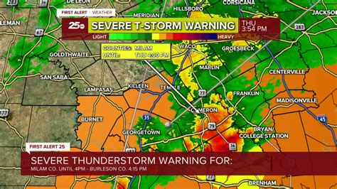 Severe Weather Severe Thunderstorm Warning Issued For Parts Of Our