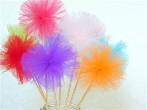 Tulle Pom Party Wands Pick Your Own Color Shortcakepar Flickr