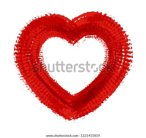 Red Grunge Heart Vector Heart Shape Stock Vector Royalty Free