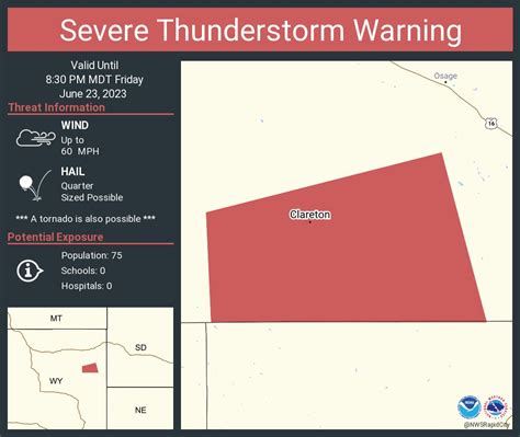 Nws Rapid City On Twitter Severe Thunderstorm Warning Including