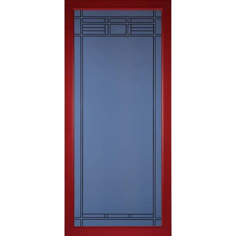 Pella Select Real Red Full View Aluminum Standard Storm Door Common