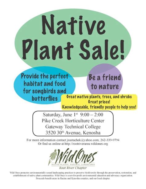 Wild Ones Root River Chapter Annual Native Plant Sale Coming June 1st Wild Ones Root River Chapter