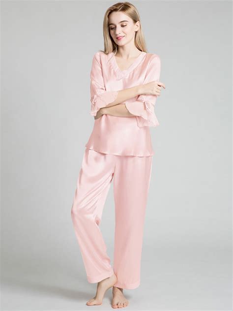 100 Pure Mulberry Silk Pajama Set For Women