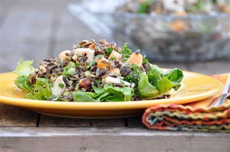 Combine dressing ingredients, pour over salad. Hot Chicken Salad Recipe With Water Chestnuts - wild rice ...