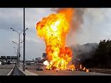 Gas Cylinders Explode On Highway Pictures