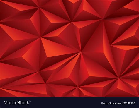 Abstract Red Triangle Polygon Pattern Background Vector Image