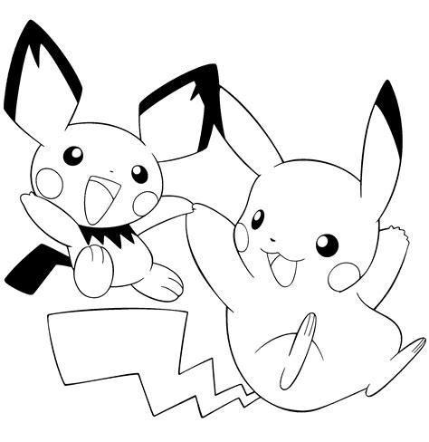 I Have Download Pokemon Pikachu And Little Pikachu Coloring Pages
