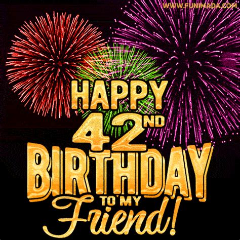 Happy 42nd Birthday Animated S