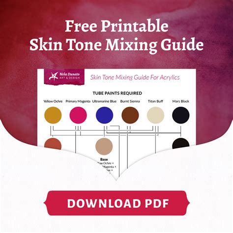 Let's take a look at how we. How I paint skin tones in acrylic + Free printable PDF ...