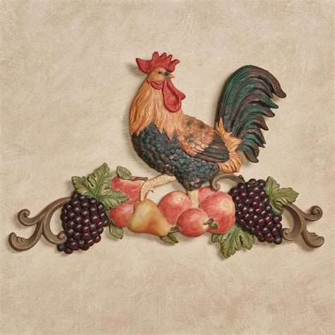 Tuscany Rooster Wall Plaque | Rooster kitchen decor, Rooster kitchen, Rooster