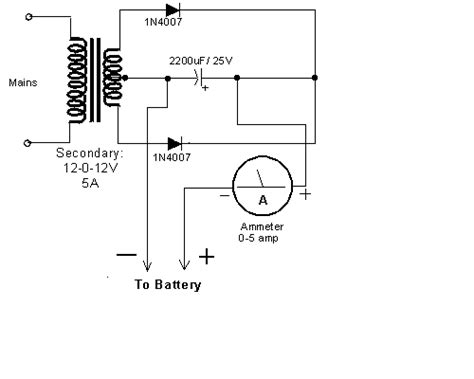 Simple Circuit Car Battery Charger Simple Schematic Diagram