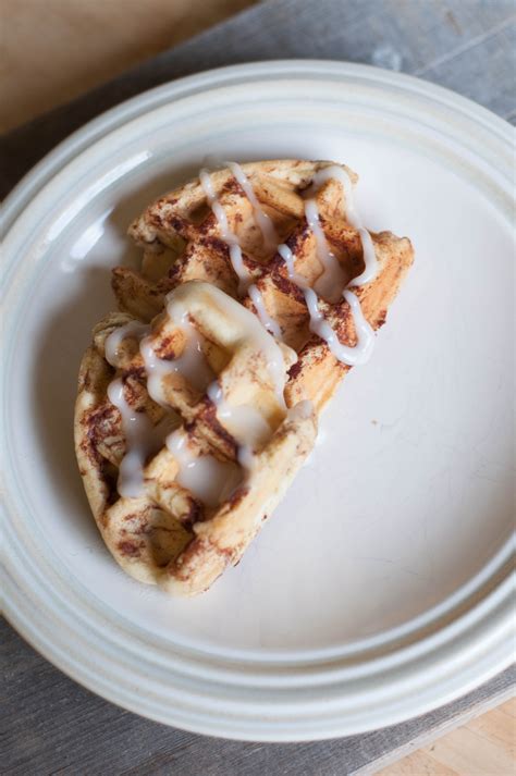 Easy Cinnamon Roll Waffles Chasing Supermom