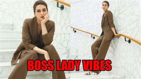 Kriti Sanon Gives Boss Lady Vibes In Her Brown Pantsuit Fans