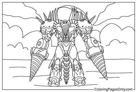Upgraded Titan Drill Man Coloring Page Free Printable Coloring Pages