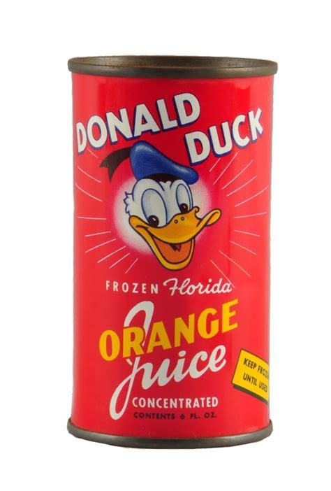 Sold Price 1950s Donald Duck Orange Juice Can Invalid Date Edt