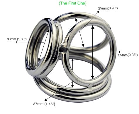 Stainless Steel 4 Ring Scrotum Testicle Clampspenis Ringspenis Lock
