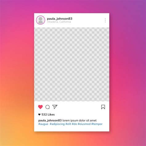 Editable Instagram Frame Template