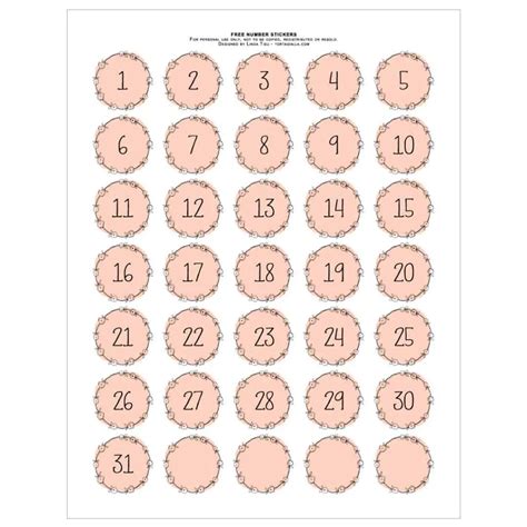 Large Number Tags Diy Stonegable Number Labels Template Ten Common