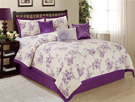 Bednlinens 7 Piece Sunrise Floral Printed Comforter Set Queen King