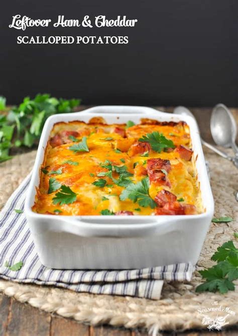 Seasoning foods without salt during cooking and eating can help decrease the amount of sodium in your diet. Leftover Ham and Cheddar Scalloped Potatoes - The Seasoned Mom
