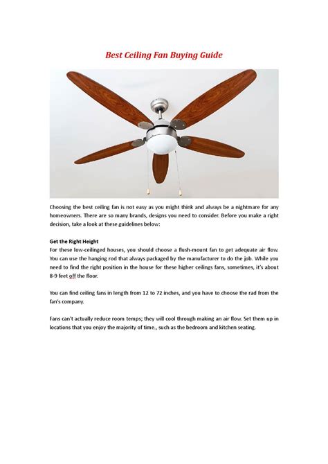 What To Look For When Buying Ceiling Fans Best Ceiling Fans For Your