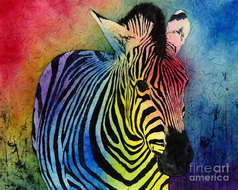 Rainbow Zebra Painting By Hailey E Herrera Fine Art America