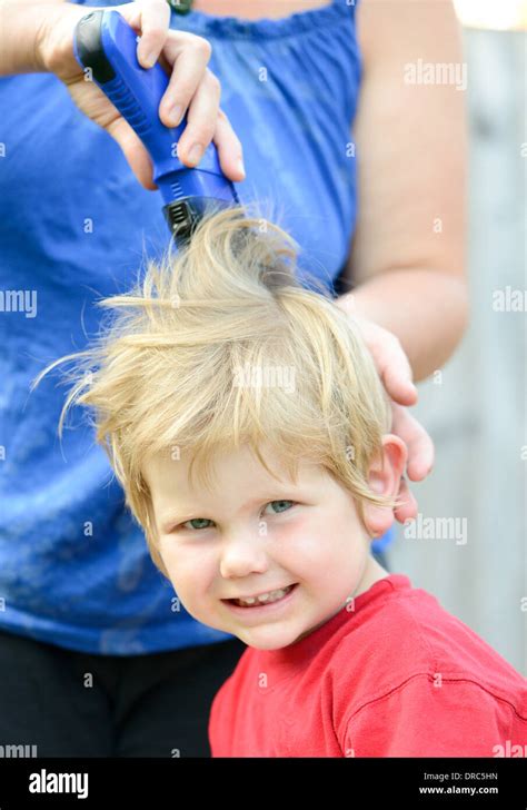 Boy Shaved Head Hair Cut Hi Res Stock Photography And Images Alamy