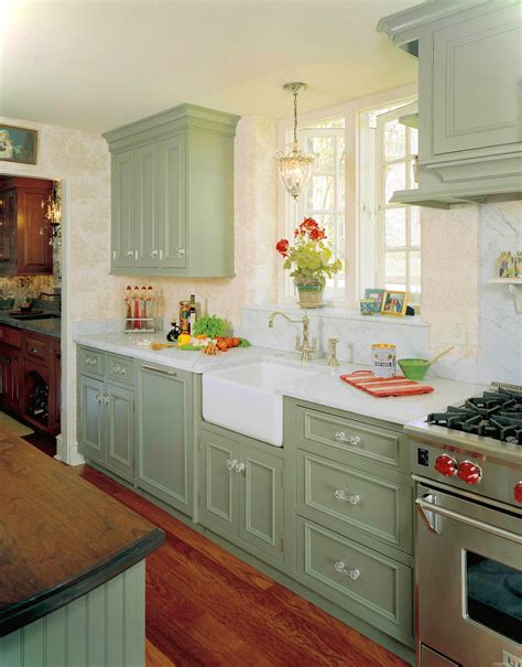 Kitchen Designs With Green Cabinets Image To U