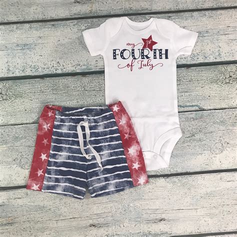 Baby Boys First Fourth Of July Outfit Handmade Baby Boy Outfits