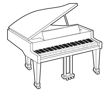 Dibujos De Un Piano Para Colorear Con Los Ni Os Imagenes De Instrumentos Musicales Imagenes