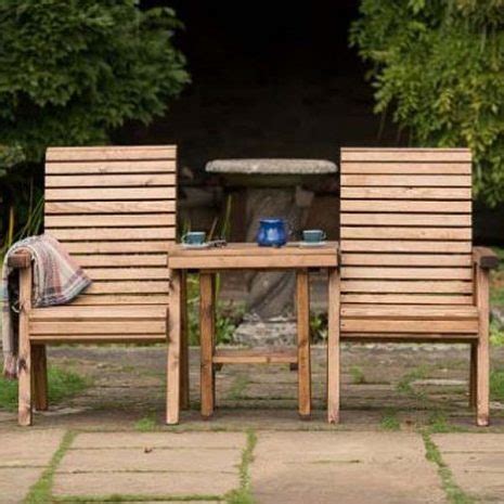 wooden garden companion seat love seat rspb sustainable