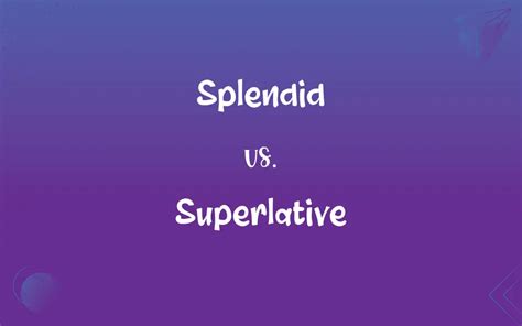 Splendid Vs Superlative Whats The Difference