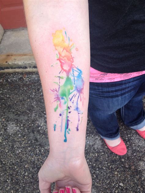 My New Abstract Watercolor Tattoo By Sean Fletcher I Adore It Watercolor Abstract Tattoo
