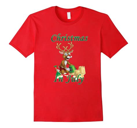 funny christmas in july tee rudolf reindeer beach shirt