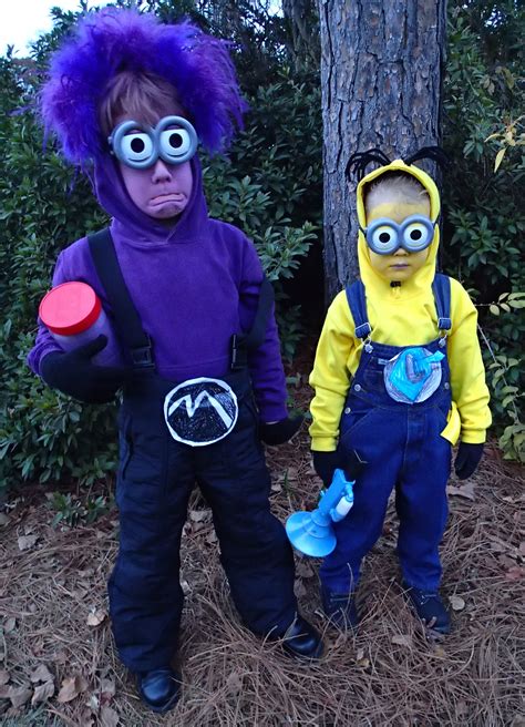 Detailed diy tutorial for a minion costume stuart for kids. Purple Minion and Yellow Minion Halloween Costumes | Costumes | Pinterest | Minion halloween ...