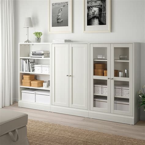 Havsta Storage Combination W Glass Doors White 243x37x134 Cm Ikea Lietuva