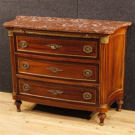 Antique French Dresser In Louis Xvi Style With Marble Top Antiquesco