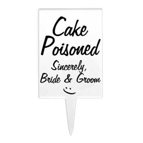 Cake Poisioned Cake Topper Cake Toppers Funny Cake Toppers Topper