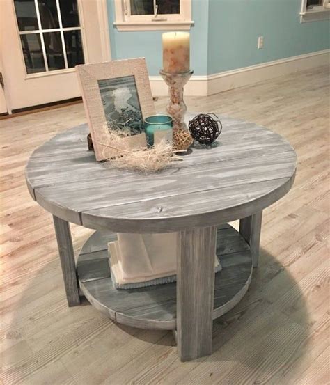 Items Similar To Round Rustic Farmhouse Coffee Table Handmade On Etsy