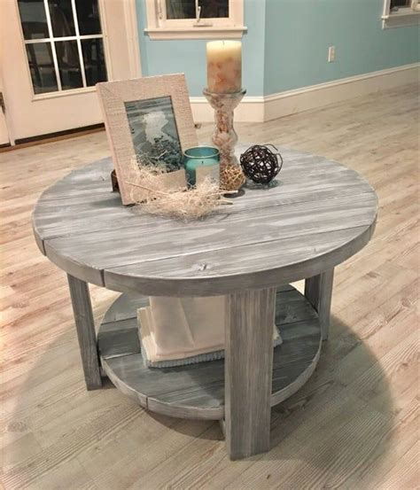 Keep a tight color palette. Items similar to Round rustic farmhouse coffee table ...