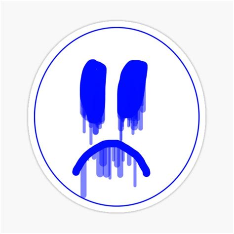 Drippy Sad Face Sticker For Sale By Alessiaromer Redbubble