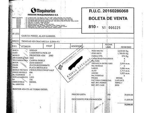 Documentacion Empresarial Ejemplo De Boleta De Venta