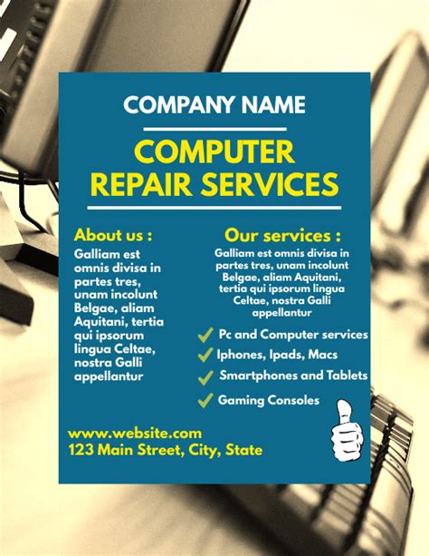 Computer Repair Service Template Postermywall