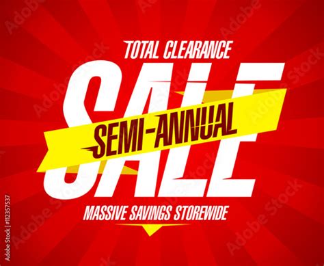 Semi Annual Sale Banner Total Clearance Stock Image And Royalty Free