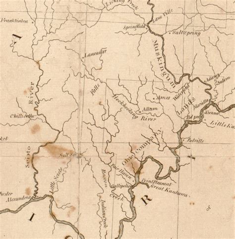 Ohio 1804 Map Showing Indian Lands And Villages One Year Etsy
